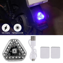 Load image into Gallery viewer, 1pc/2pcs/4pcs Motorcycle Car Solar Power Strobe Warning Light Colorful Motorbike Waterproof LED Night Rear Collision Flashing Siganl Lamp