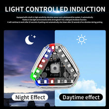 Load image into Gallery viewer, 1pc/2pcs/4pcs Motorcycle Car Solar Power Strobe Warning Light Colorful Motorbike Waterproof LED Night Rear Collision Flashing Siganl Lamp