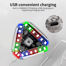 Load image into Gallery viewer, 1pc/2pcs/4pcs Motorcycle Car Solar Power Strobe Warning Light Colorful Motorbike Waterproof LED Night Rear Collision Flashing Siganl Lamp