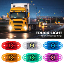 Load image into Gallery viewer, 12-24V 9 LED Truck Side Warning Light Muticolor Waterproof Car Width Lamp Trailer Bus Van Signal Marker Bulb