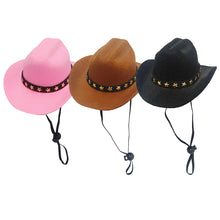 Load image into Gallery viewer, Cool Pet Dog Cowboy Hat Funny Costume Cosplay Hat Autumn Winter for Small Dogs Cats