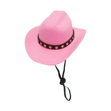 Load image into Gallery viewer, Cool Pet Dog Cowboy Hat Funny Costume Cosplay Hat Autumn Winter for Small Dogs Cats