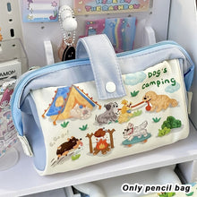 Load image into Gallery viewer, Simple Dogs Cats Large Capacity Pencil Bag Fresh Quilting Stationary Storage Bags For Girls Makeup Pouch Pencil Case