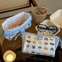 Load image into Gallery viewer, Simple Dogs Cats Large Capacity Pencil Bag Fresh Quilting Stationary Storage Bags For Girls Makeup Pouch Pencil Case
