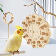 Load image into Gallery viewer, Parrot Chewing Toys Natural Wooden Parrots Block Cork Puzzle Toy Hanging Small Birds Playing Tearing Toy Bird Accessories