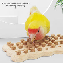 Load image into Gallery viewer, Parrot Chewing Toys Natural Wooden Parrots Block Cork Puzzle Toy Hanging Small Birds Playing Tearing Toy Bird Accessories