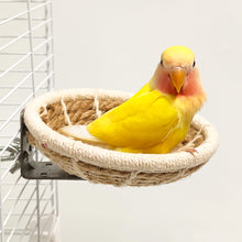 Load image into Gallery viewer, Handmade Natural Straw Cotton Rope Bird Nest Pigeon House Nest Bird Cage Outdoor Decorative Weaved Hanging Parrot Nest