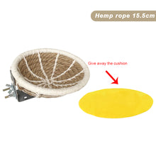 Load image into Gallery viewer, Handmade Natural Straw Cotton Rope Bird Nest Pigeon House Nest Bird Cage Outdoor Decorative Weaved Hanging Parrot Nest
