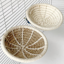 Load image into Gallery viewer, Handmade Natural Straw Cotton Rope Bird Nest Pigeon House Nest Bird Cage Outdoor Decorative Weaved Hanging Parrot Nest