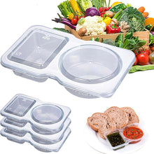 Load image into Gallery viewer, 5/10/20PCS 4.4oz/130ml Reusable Food Grade PP Salad Sauce Container with Lids Leakproof Camping Hiking Picnic Outdoor Sauce Dispenser