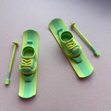 Load image into Gallery viewer, For 17cm Labubu Dolls Snowboard Cute Plastic Skiing Shoes Ski Pole for Dolls Macaron Dolls Toy Glasses Accessories