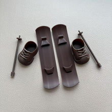 Load image into Gallery viewer, For 17cm Labubu Dolls Snowboard Cute Plastic Skiing Shoes Ski Pole for Dolls Macaron Dolls Toy Glasses Accessories