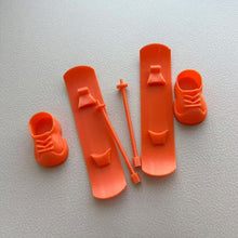 Load image into Gallery viewer, For 17cm Labubu Dolls Snowboard Cute Plastic Skiing Shoes Ski Pole for Dolls Macaron Dolls Toy Glasses Accessories