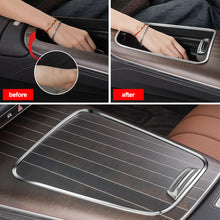 Load image into Gallery viewer, Car Center Console Trim Rear Storage Box Protector Chrome Plated Edge Guard Anti-Scratch Interior Accessories Decor for Mercedes-Benz E-Class E300L/E260L 2024-2025
