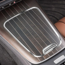 Load image into Gallery viewer, Car Center Console Trim Rear Storage Box Protector Chrome Plated Edge Guard Anti-Scratch Interior Accessories Decor for Mercedes-Benz E-Class E300L/E260L 2024-2025