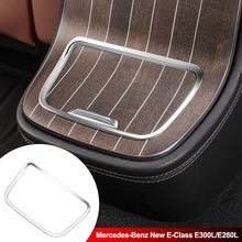 Load image into Gallery viewer, Car Center Console Trim Rear Storage Box Protector Chrome Plated Edge Guard Anti-Scratch Interior Accessories Decor for Mercedes-Benz E-Class E300L/E260L 2024-2025