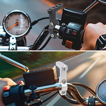 Load image into Gallery viewer, Multi-Function Motorcycle Handlebar Extension Mount Phone GPS Holder Clamp-on Steering Stem Stand Accessory