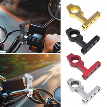 Load image into Gallery viewer, Multi-Function Motorcycle Handlebar Extension Mount Phone GPS Holder Clamp-on Steering Stem Stand Accessory