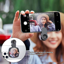 Load image into Gallery viewer, Universal Phone Rear Camera Selfie Mirror for Smartphones HD Reflection Clip-on Attachment Photography Accessory with Storage Case