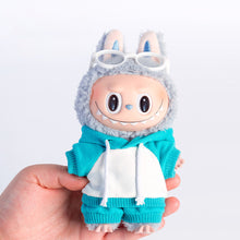 Load image into Gallery viewer, Miniature Sports Hoodie and Shorts Set for 17cm Labubu Dolls Cute DIY Doll Clothes Accessories Lovely Outfit Gifts for Girls Kids