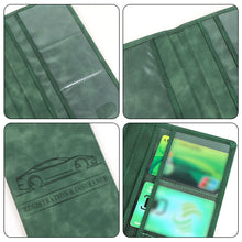 Load image into Gallery viewer, Multi-purpose Car Leather Documents License Credit Card Holder Men Driving License Cover Auto Registration Insurance Holder Storage Bag