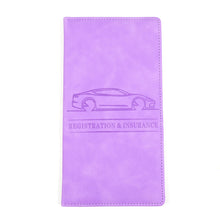Load image into Gallery viewer, Multi-purpose Car Leather Documents License Credit Card Holder Men Driving License Cover Auto Registration Insurance Holder Storage Bag