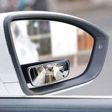 Load image into Gallery viewer, 2Pcs 360 Degree Adjustable Car Wide-angle Blind Spot Mirror Square Frame Convex Clear Rearview Auxiliary Mirror Driving Safety