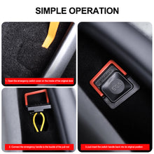 Load image into Gallery viewer, 2Pcs Car Rear Door Emergencies Safety Pull Rope Emergency Switch Lever For Tesla Model 3 Y Highland Juniper 2021-2025 Car Accessories