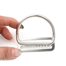 Load image into Gallery viewer, 2" Scuba Diving Weight Belt Slide Keeper D Ring Stainless Steel Webbing Harness Belt Retainer Stopper Freediving BCD Accessoires