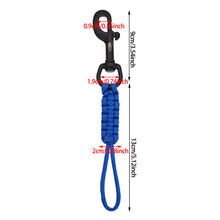 Load image into Gallery viewer, Stainless Steel Scubas Diving Swival Bolts Hook Buckle Marine Grade Hook Clip with Braided Rope Lanyard Anti-lost Safety Rope