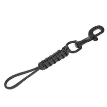 Load image into Gallery viewer, Stainless Steel Scubas Diving Swival Bolts Hook Buckle Marine Grade Hook Clip with Braided Rope Lanyard Anti-lost Safety Rope