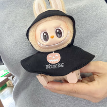 Load image into Gallery viewer, Halloween Pumpkin Cape For 17cm Labubu Doll Clothes Fashion Doll Pumpkin Cloak with Hat Dolls Accessories
