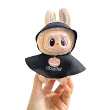 Load image into Gallery viewer, Halloween Pumpkin Cape For 17cm Labubu Doll Clothes Fashion Doll Pumpkin Cloak with Hat Dolls Accessories
