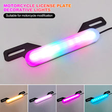 Load image into Gallery viewer, 12V Colorful LED Motorcycle Rear Lights License Plate Warning Flashing Brake Light Motorbike Stop Turn Signal Direction Indicator Blinker ATV Tail Light