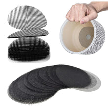 Load image into Gallery viewer, 50 Pieces Round Plant Pot Drainage Mesh Mat Reusable Bottom Grid for Flower Pots Prevents Root Rot Gardening Supplies