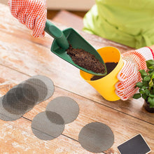 Load image into Gallery viewer, 50 Pieces Round Plant Pot Drainage Mesh Mat Reusable Bottom Grid for Flower Pots Prevents Root Rot Gardening Supplies