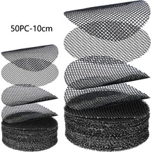 Load image into Gallery viewer, 50 Pieces Round Plant Pot Drainage Mesh Mat Reusable Bottom Grid for Flower Pots Prevents Root Rot Gardening Supplies