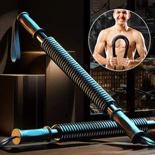 Load image into Gallery viewer, 20-60KG Spring Arm Strength Trainer With Safety Webbing Rope Pectoral And Back Muscle Training Spring Bar Home Strength Training Auxiliary Tool