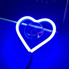 Load image into Gallery viewer, Universal Car Triangle Window Neon Light Heart Shape Interior Atmosphere LED Car Window Decoration with USB Powered Accessories