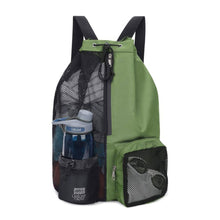 Load image into Gallery viewer, Drawstring Swim Bag With Mesh Pocket And Wet-Dry Separate Zipper Pocket Swimming Fitness Supplies Storage Backpack