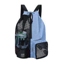 Load image into Gallery viewer, Drawstring Swim Bag With Mesh Pocket And Wet-Dry Separate Zipper Pocket Swimming Fitness Supplies Storage Backpack