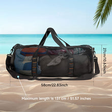 Load image into Gallery viewer, Large Capacity Cylinder Beach Bag Portable Mesh Hollowed-out Travel Handbag Storage Bag Multi-purpose Gym Swimming Gear Organizing Bag