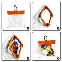 Load image into Gallery viewer, Transparent PVC Golf Bag Self-Closing Golf Tee Green Fork Storage Bag Golf Accessory Toolkit