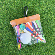 Load image into Gallery viewer, Transparent PVC Golf Bag Self-Closing Golf Tee Green Fork Storage Bag Golf Accessory Toolkit