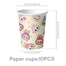 Load image into Gallery viewer, Labubu Outdoor Camping Disposable Tableware Birthday Party Decoration Atmosphere Supplies