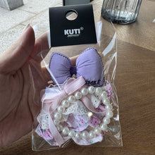 Load image into Gallery viewer, For 17cm Labubu Necklace Bow Doll Children Dress Headwear Overalls T-shirt Sweater Hat Set Cartoon Messenger Bag