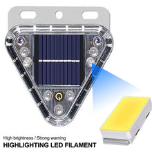 Load image into Gallery viewer, Solar Powered LED Warning Strobe Light for Motorcycle Truck Anti-Collision RGB Flashing Tail Light Waterproof Rear Fog Light