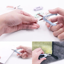 Load image into Gallery viewer, Creative Mini Portable Folding Scissors Morandi Simple Paper-Cutting Art Tool Stationary Scissors Office School Supplies