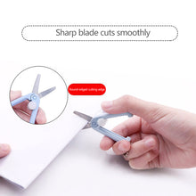 Load image into Gallery viewer, Creative Mini Portable Folding Scissors Morandi Simple Paper-Cutting Art Tool Stationary Scissors Office School Supplies