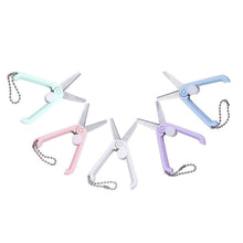 Load image into Gallery viewer, Creative Mini Portable Folding Scissors Morandi Simple Paper-Cutting Art Tool Stationary Scissors Office School Supplies